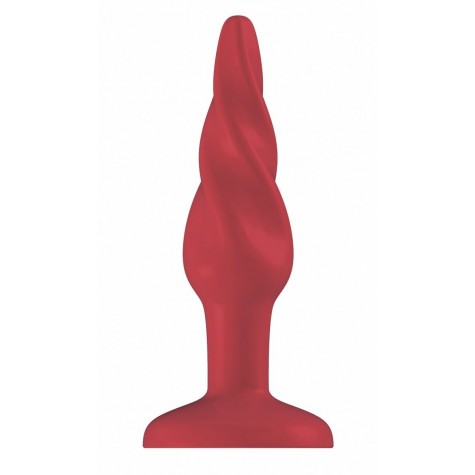 Красная анальная пробка Butt Plug Rounded 3 Inch - 7,6 см.