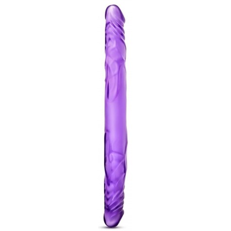 Фиолетовый двусторонний фаллоимитатор 14 Inch Double Dildo - 35 см.