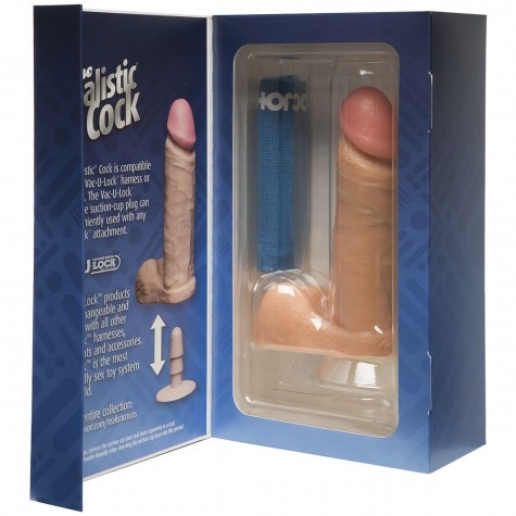 Фаллоимитатор на присоске The Realistic Cock 6” with Removable Vac-U-Lock Suction Cup - 17,3 см.