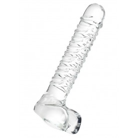 Стеклянный прозрачный фаллоимитатор Sexus Glass - 21 см.